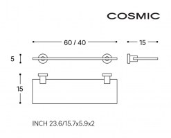 MEDIDAS ESTANTE CRISTAL 60cm KUBIC COSMIC